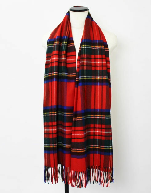 ジョンストンズ / JOHNSTONS / タータンチェック柄 カシミヤ 大判