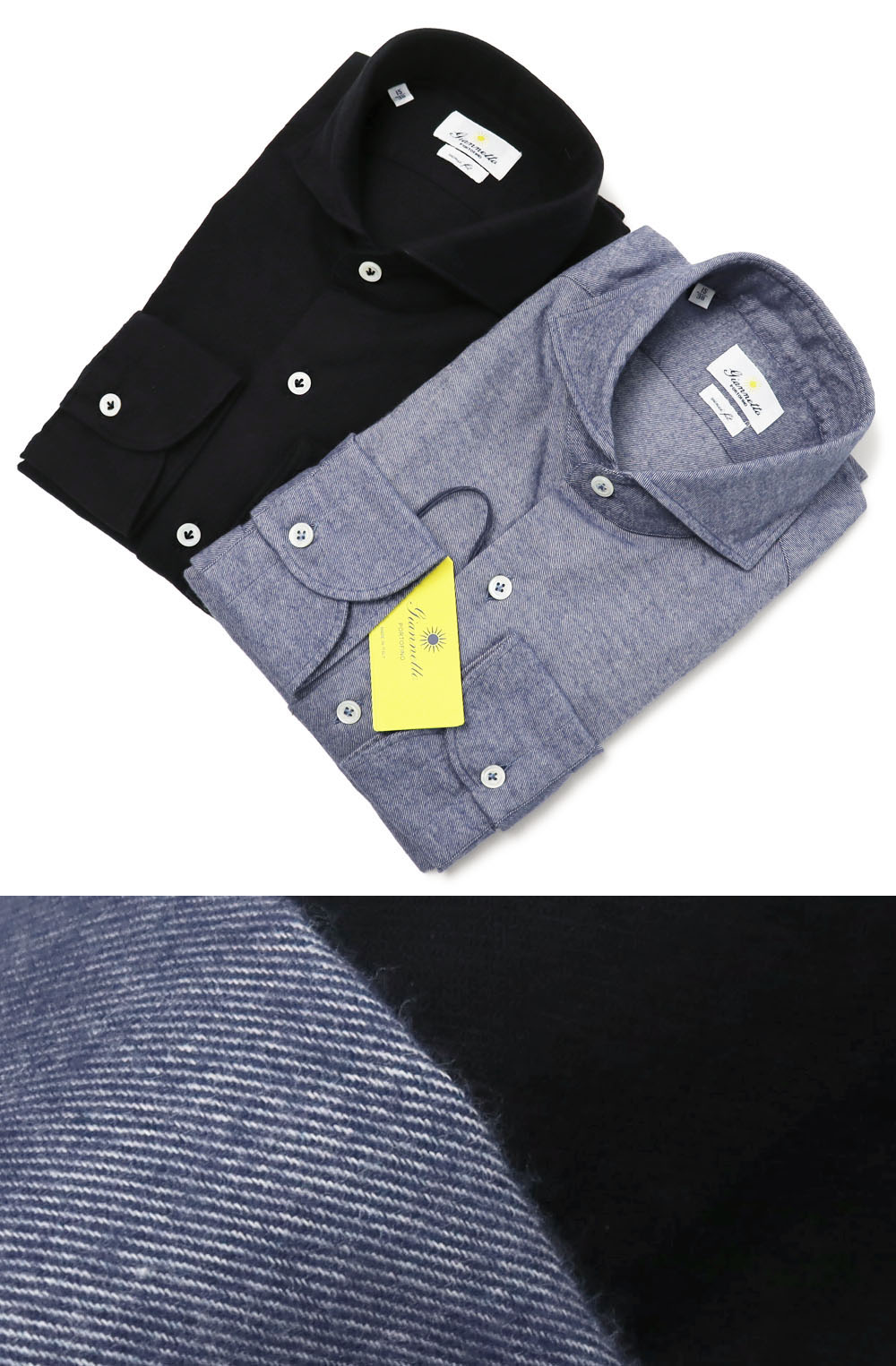 ジャンネット / GIANNETTO / vinci fit / カッタウェイ カラー シャツ