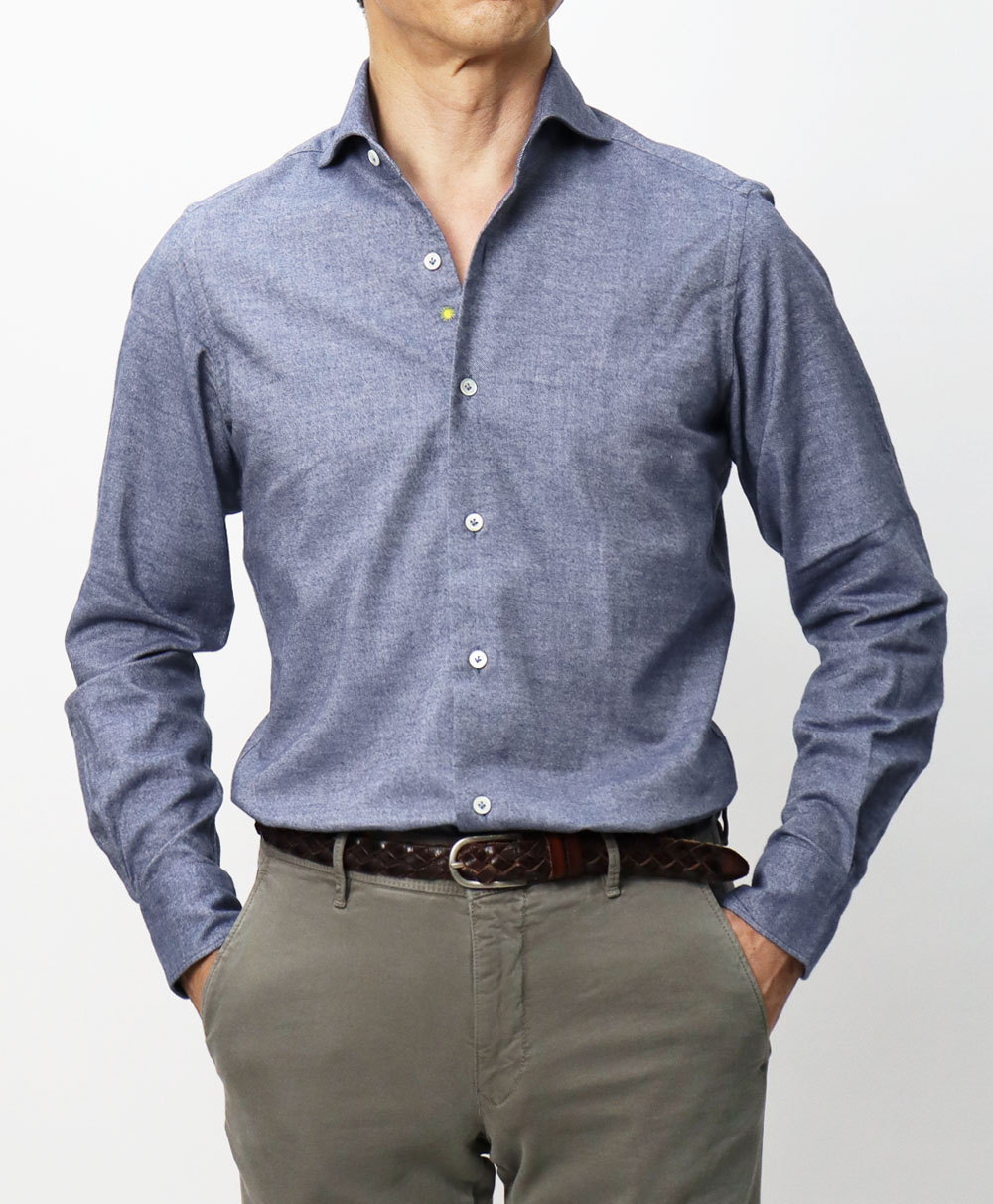 ジャンネット / GIANNETTO / vinci fit / カッタウェイ カラー シャツ