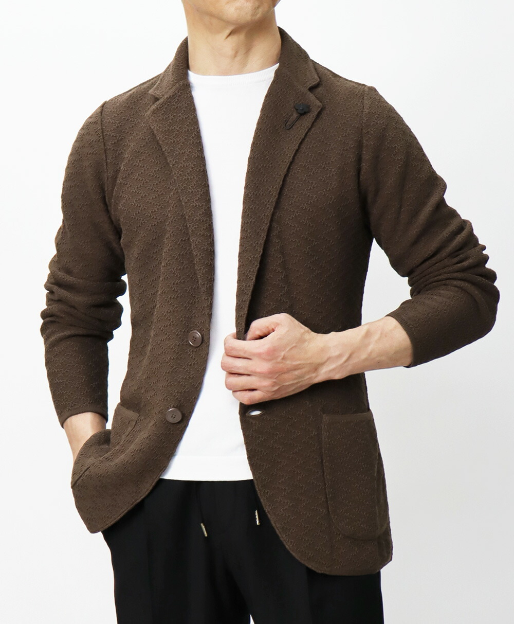 ラルディーニ / LARDINI / ニット ジャケット / 細身型 / コットン