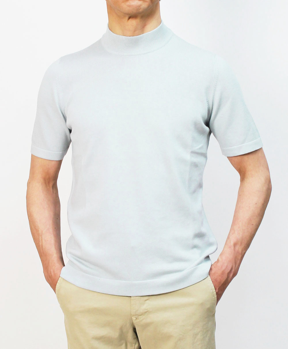 グランサッソ / GRANSASSO / モックネック ニット Tシャツ / 12G