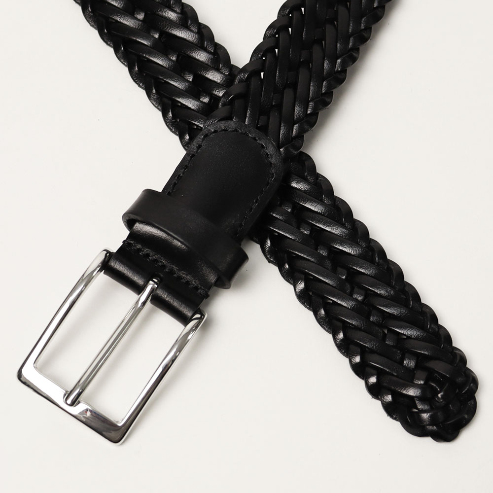 アンダーソンズ / Anderson's / レザー メッシュ ベルト 【ブラウン