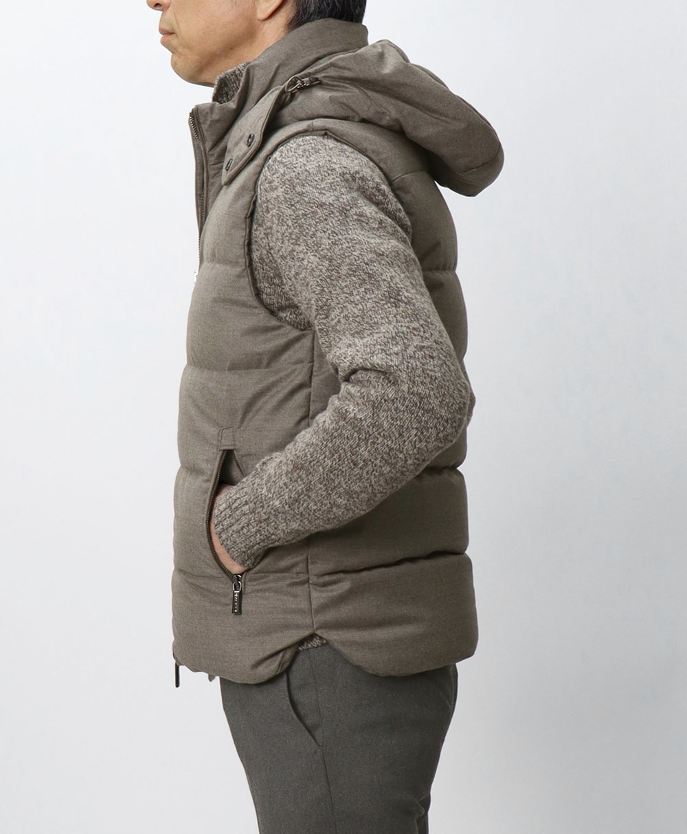 ムーレー / MooRER / ダウン ベスト / ダウン ジレ / 撥水 ウール