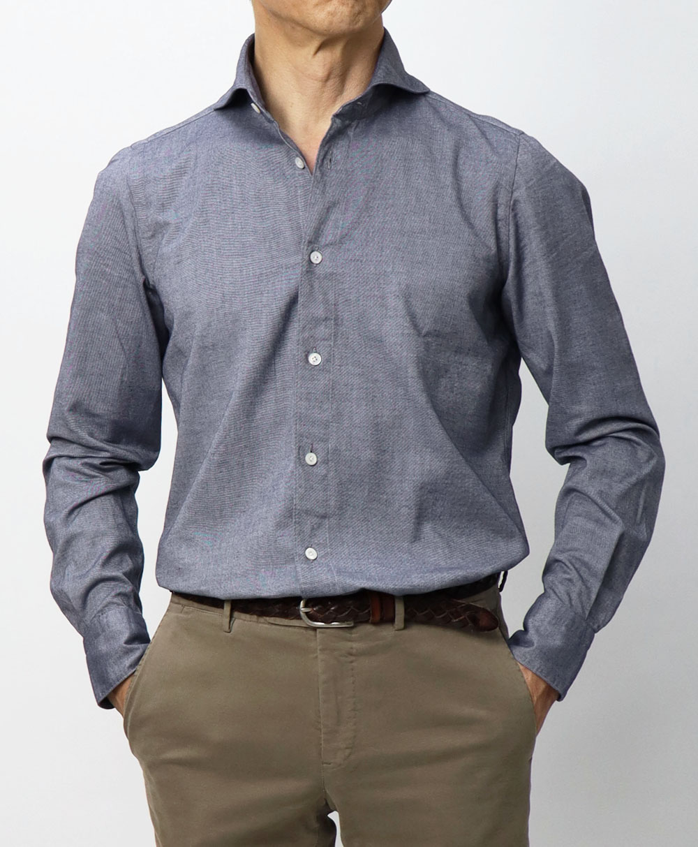 フィナモレ / Finamore / セルジオ / SERGIO / カッタウェイ シャツ