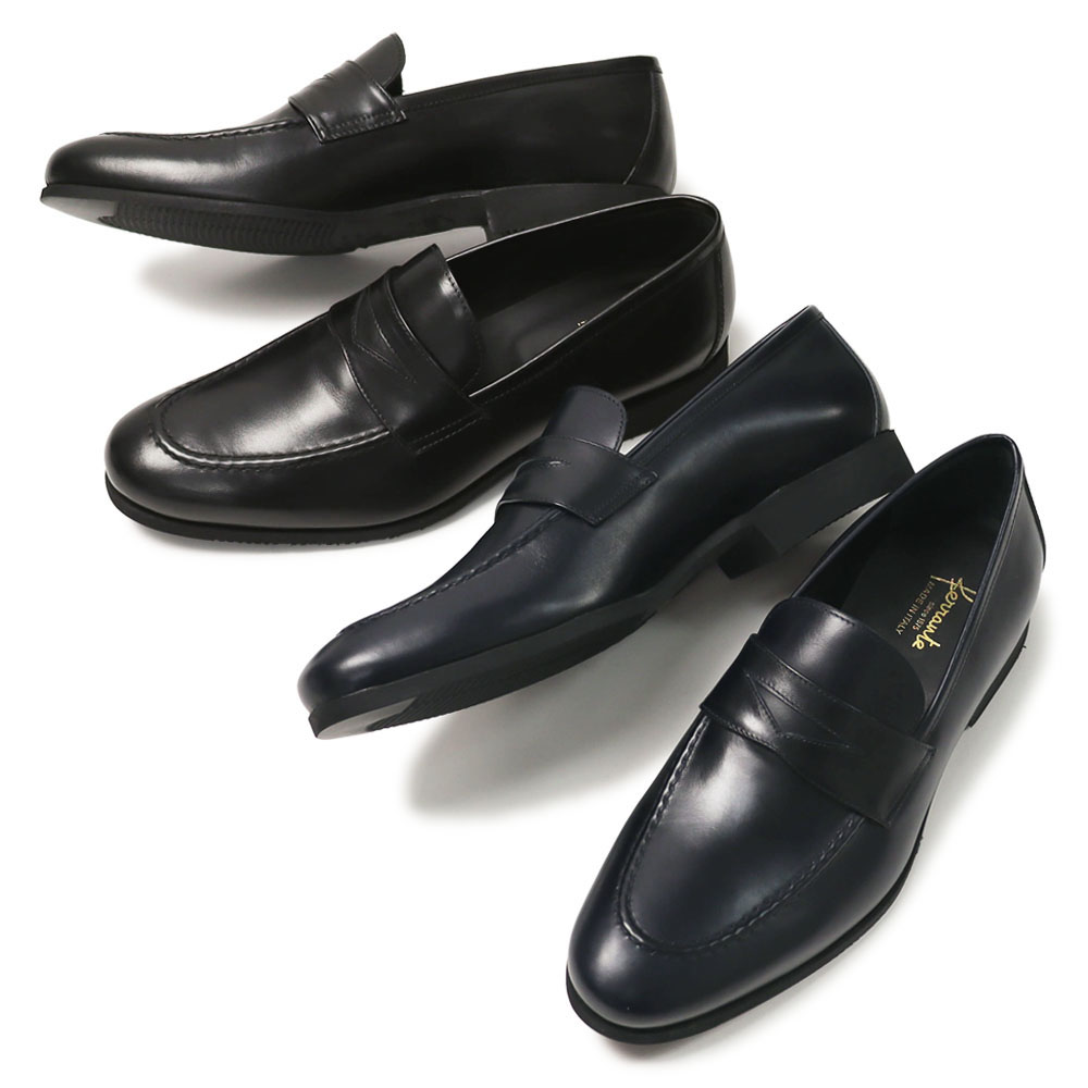 フェランテ / FERRANTE / ISEO / レザー ローファー【ネイビー