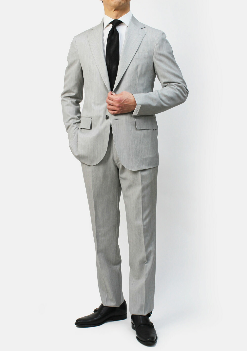 デ ペトリロ / De Petrillo / ワンプリーツ スーツ / ウール / 3B 段