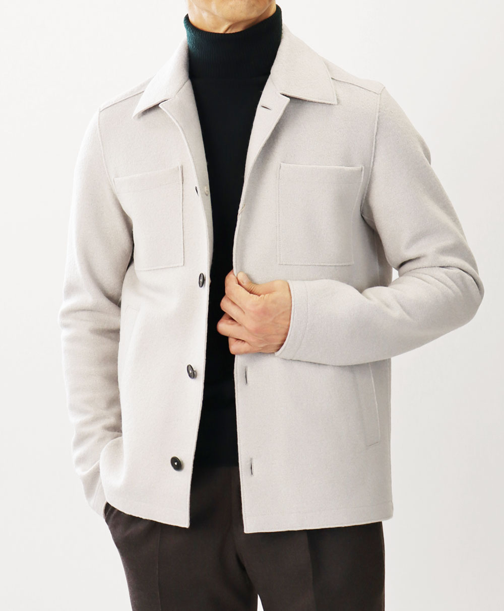 ヘルノ / HERNO / シャツ型 ブルゾン / LIGHT BOILED WOOL / ライト