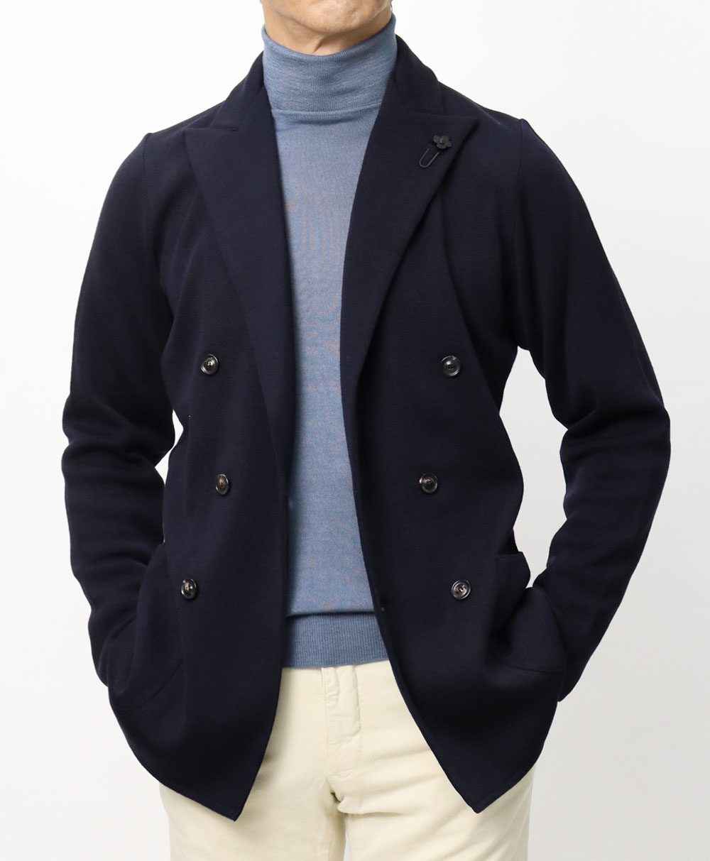 ラルディーニ / LARDINI / ダブル ニット ジャケット / ウール