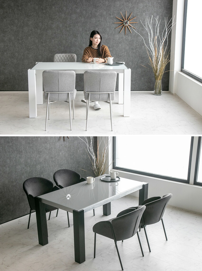 楽天市場】【送料無料】 ダイニングテーブル 単品 ガラス ホワイト