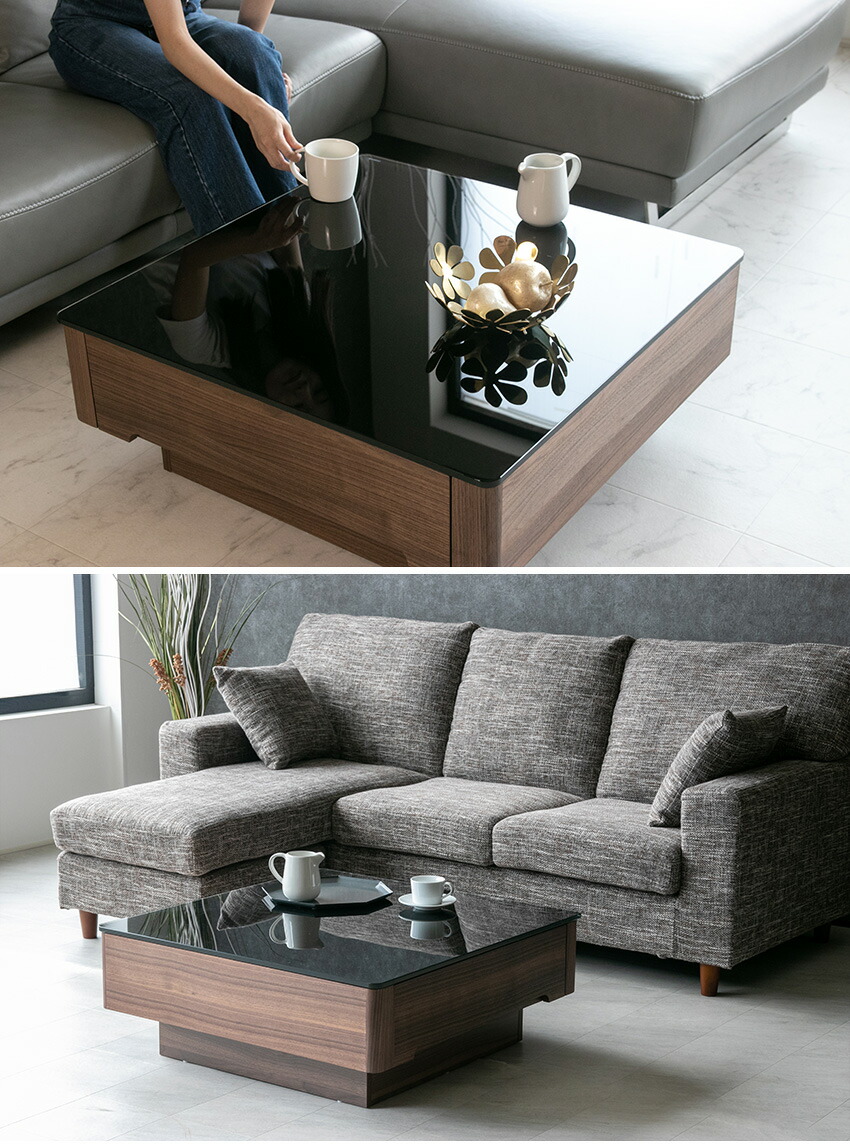 楽天市場】【送料無料】 センターテーブル 高級感 モダン ブラック