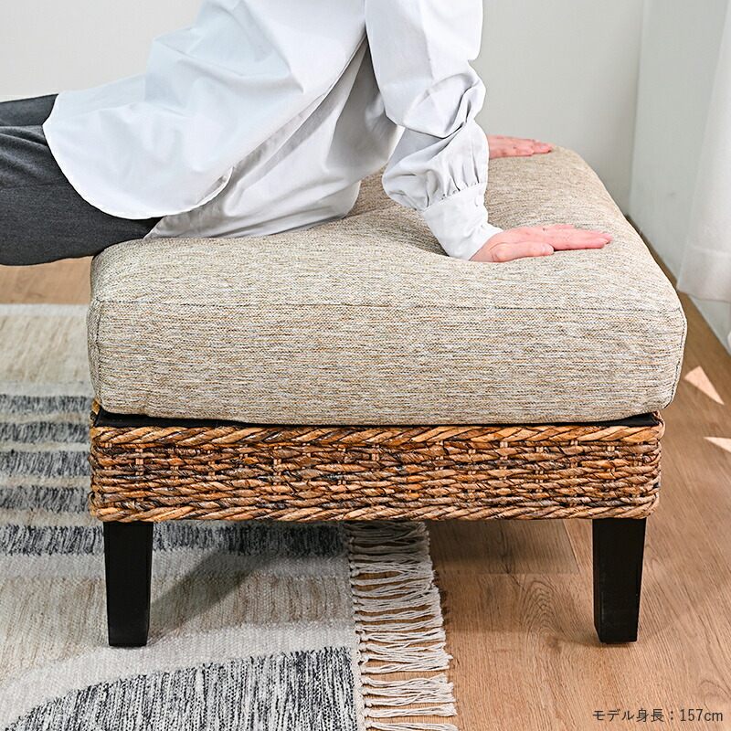 楽天市場】アジアン家具 オットマン ソファー 足置き バナナリーフ 幅