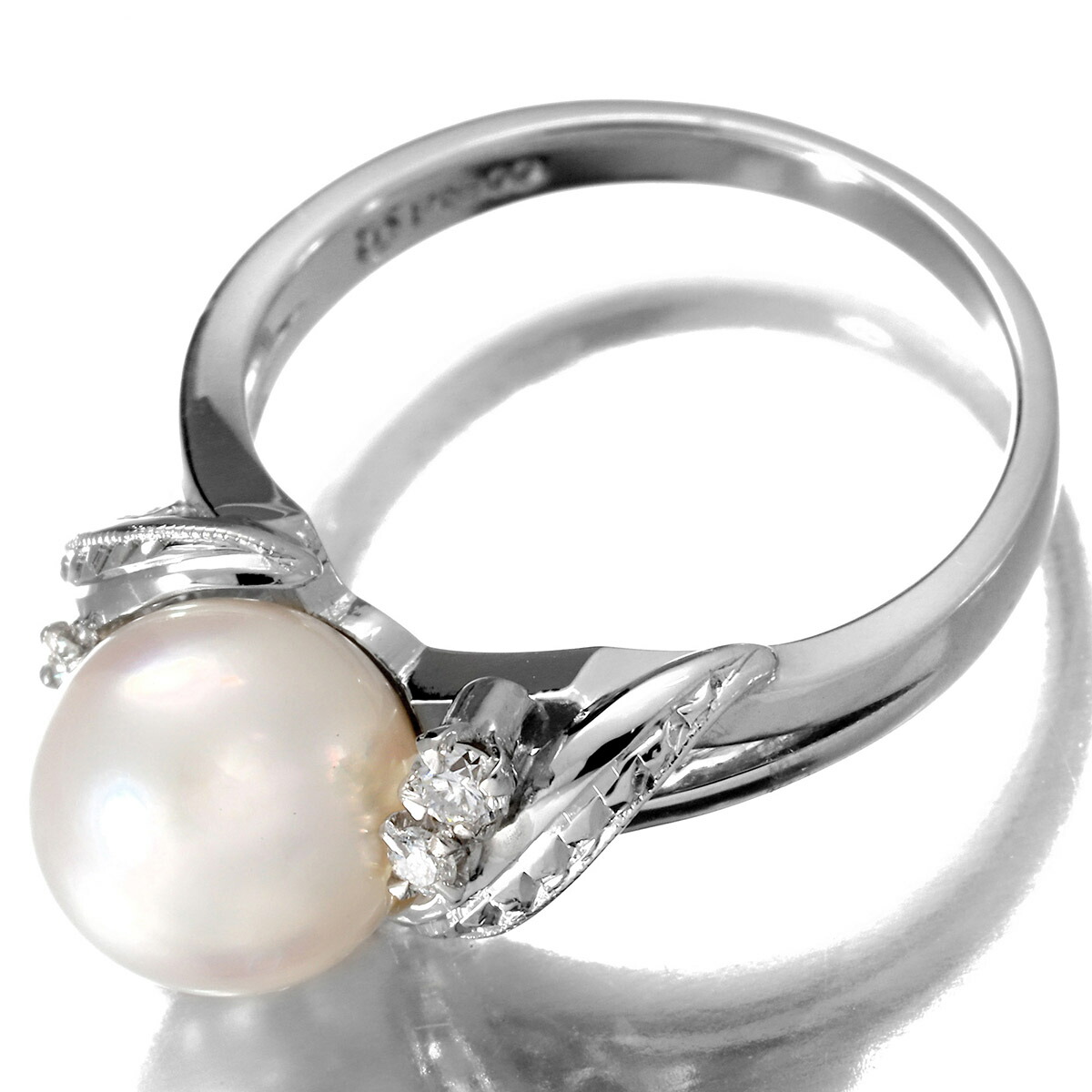 楽天市場】タサキ パールリング 指輪 アコヤ真珠 8.1mm ダイヤモンド
