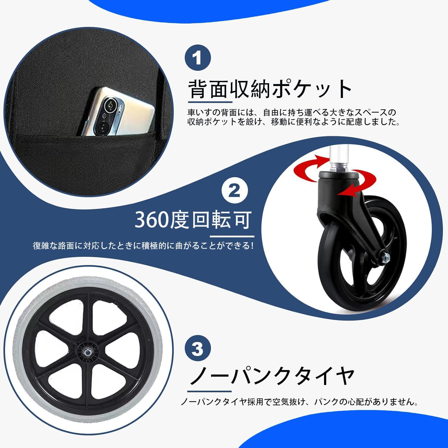 楽天市場】折りたたみ車椅子 軽量 介助型 耐荷重100kg 背折れ 透気性