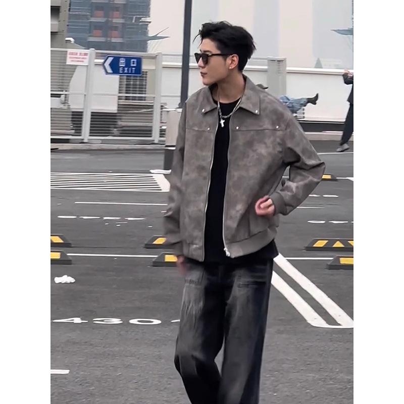 楽天市場】革ジャン メンズ レザージャケット グレー系 ショート丈 MA