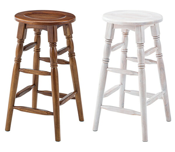 楽天市場】スツール 2脚セット 高さ60cm 木製 天然木 ハイスツール