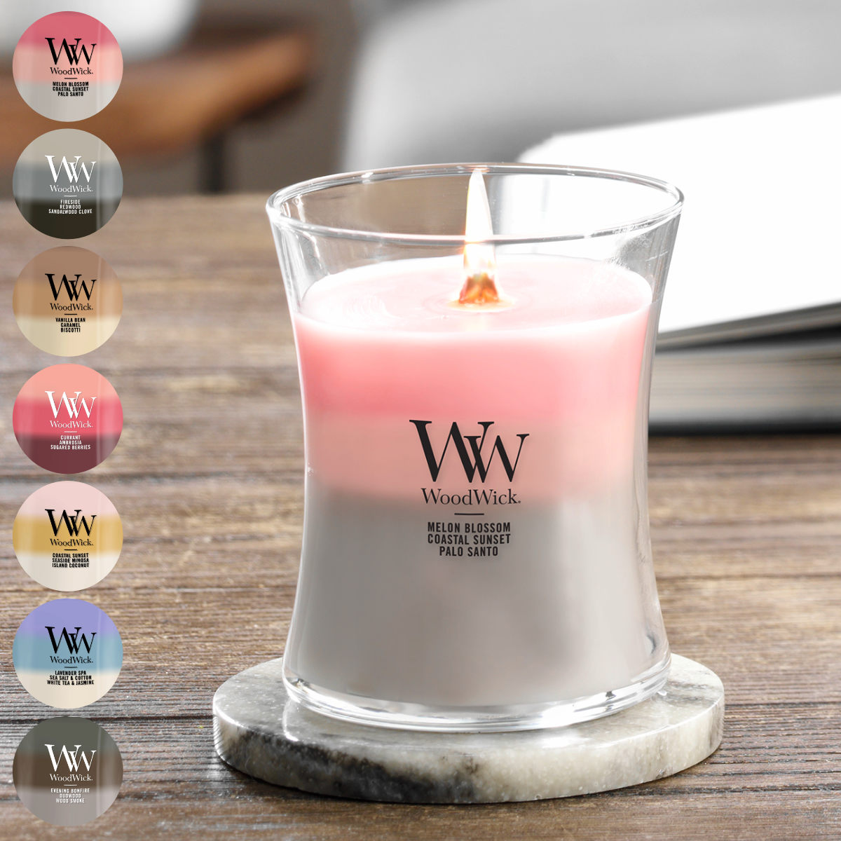 楽天市場】アロマキャンドル ウッドウィック WoodWick トリロジー