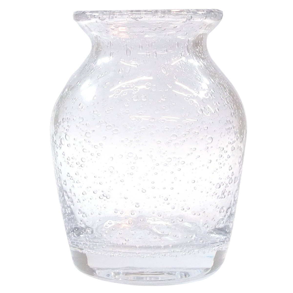 楽天市場】花瓶 手吹きバブルガラスフラワーベース ポット ガラス