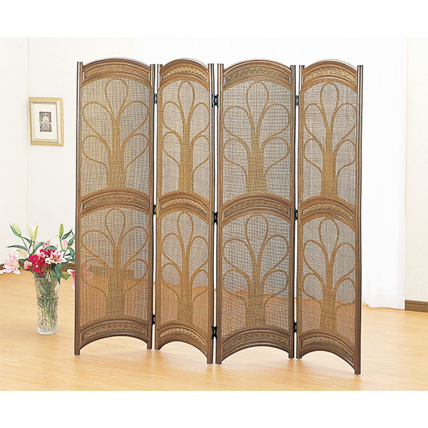 楽天市場】衝立 2連 ラタン 間仕切り ロータイプ 籐家具 高さ101cm