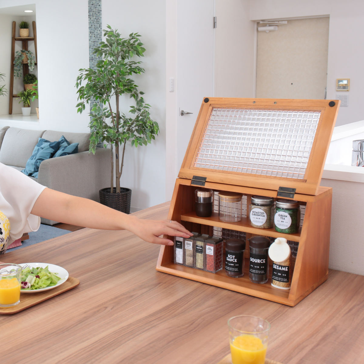 楽天市場】ブレッドケース Showcase 木製 幅40cm 高さ25cm （ 送料無料