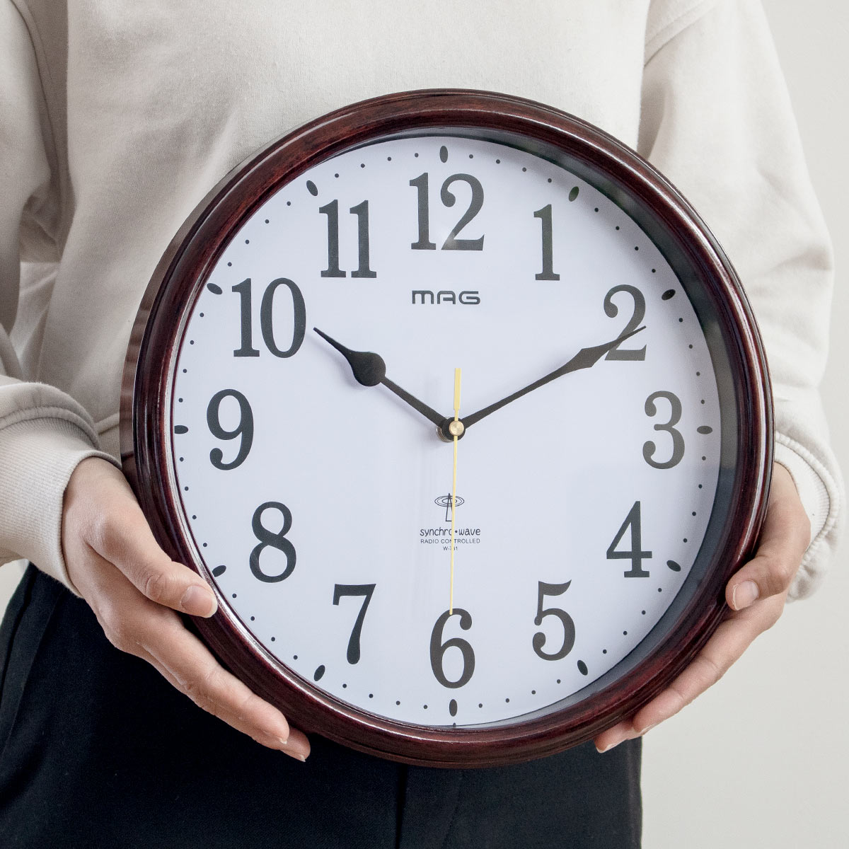 楽天市場】掛け時計 MAG 電波 桔梗 アナログ （ 電波時計 壁掛け時計