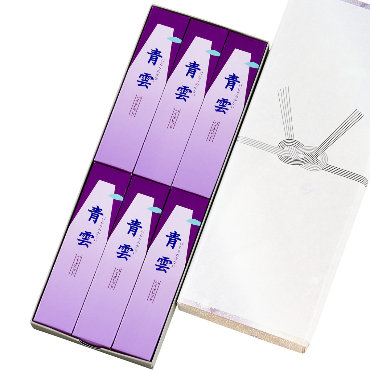 楽天市場】進物 線香 青雲バイオレット 進物型サック6入 包装品 贈答