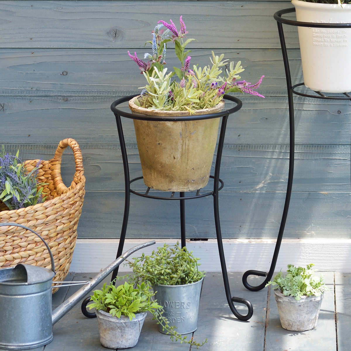 楽天市場】プランタースタンド フラワーボール 高さ42cm （ フラワー