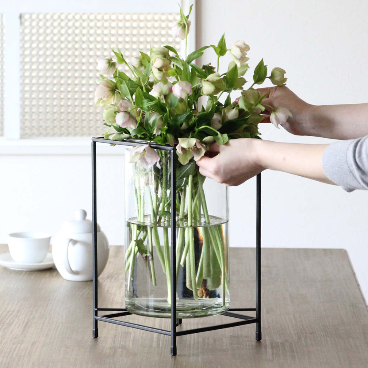 楽天市場】花瓶 アイアンベーススタンドフラワーベース Lサイズ