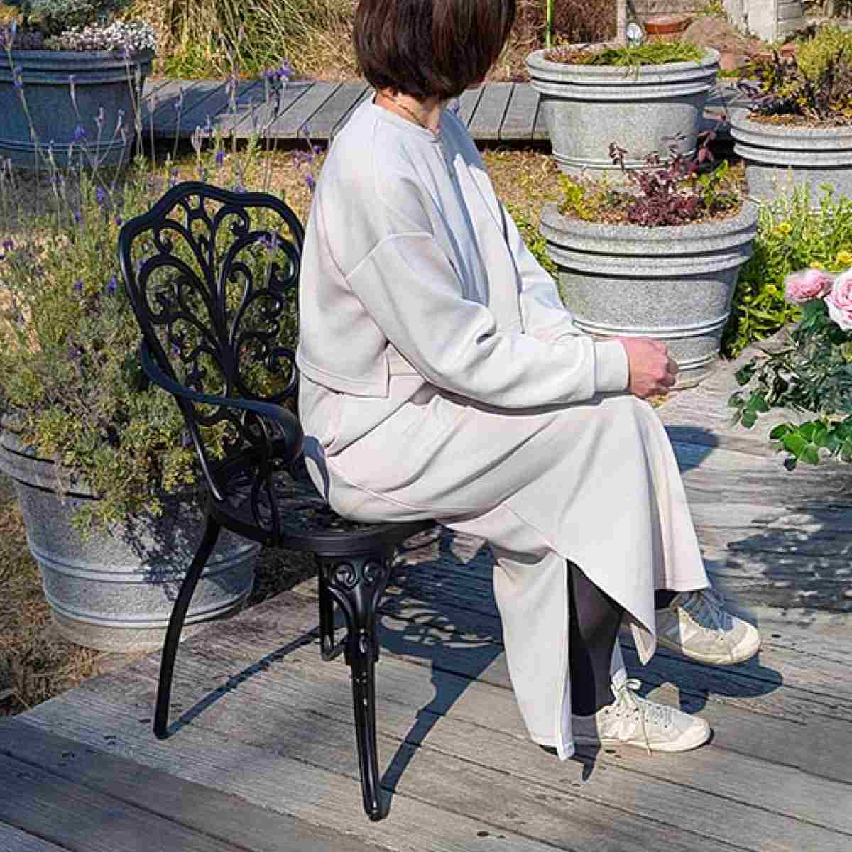 楽天市場】ガーデンチェア アルミ製アームチェア トルペ 2脚セット