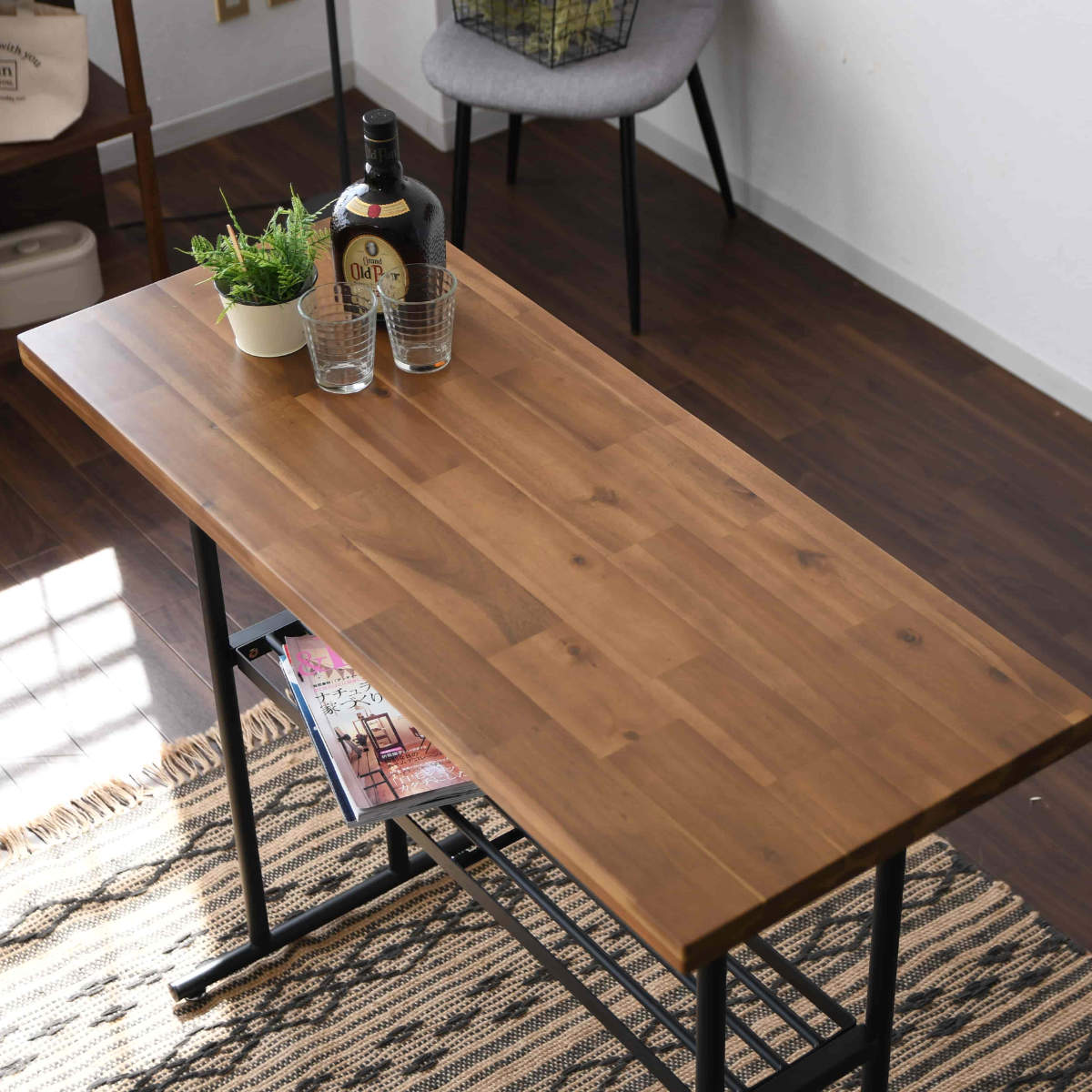 楽天市場】カウンターテーブル 幅110cm アカシア無垢 ポッパー （ 奥行