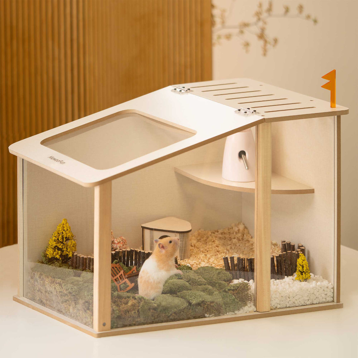 楽天市場】ケージ 小動物 ミオファン デラックスハウス シングルルーフ