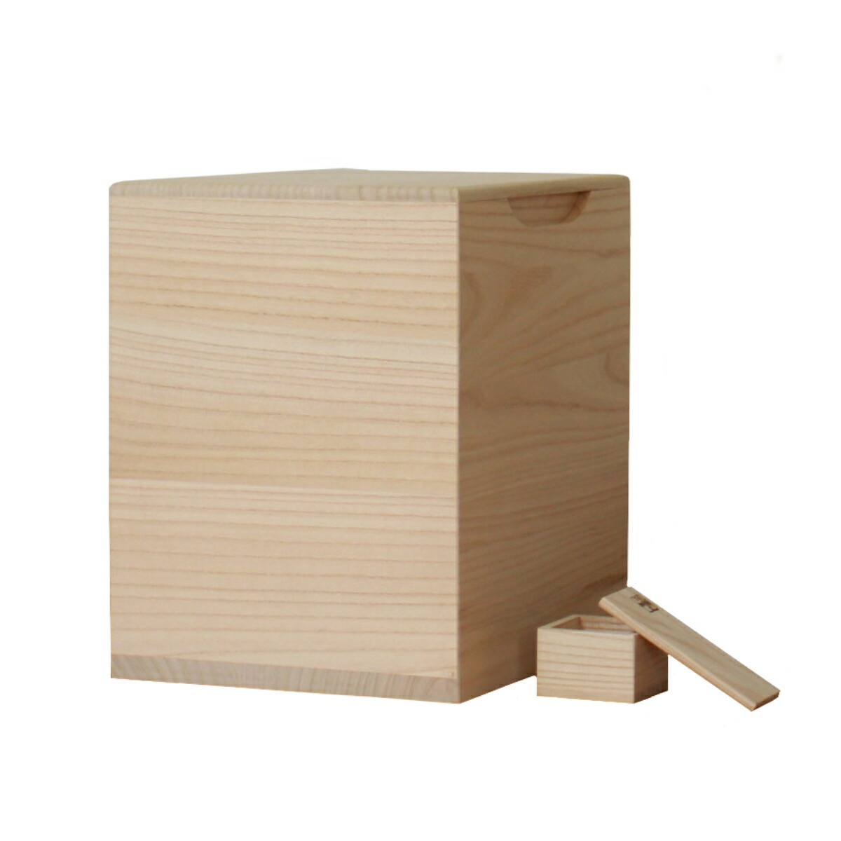 楽天市場】米びつ 20kg 桐の米びつ 無地 一合升 すり切り棒付き