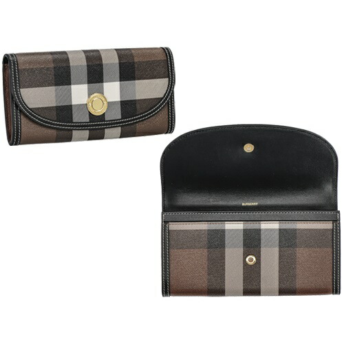 楽天市場】バーバリー 長財布 レディース ブラウン チェック＆レザー