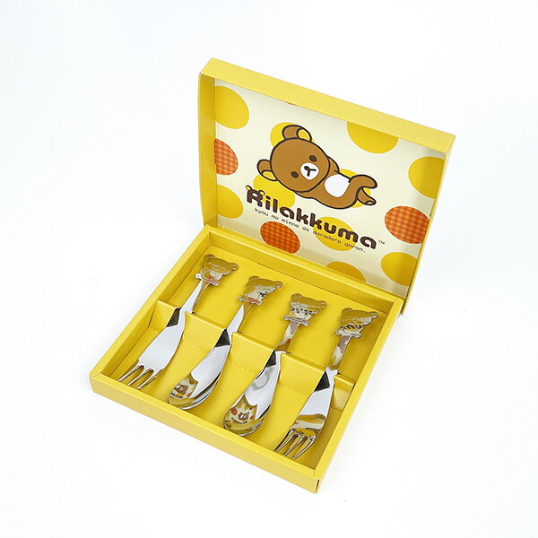 リラックマ スプーン＆フォーク 4pc 食器 キッチン ギフト