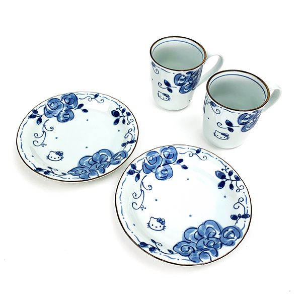 サンリオ ハローキティ ブルーローズ マグ＆ケーキ皿ペアセット