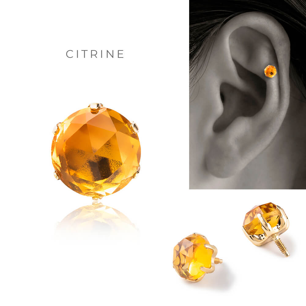 楽天市場】K18 神話カット ボディピアス │ 16G/14G イエローゴールド