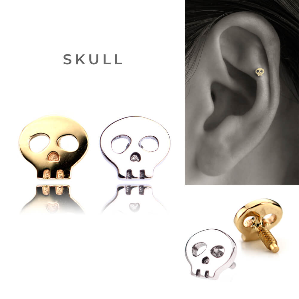 楽天市場】K10 ピッグ スカル スネーク ボディピアス │ 16G/14G