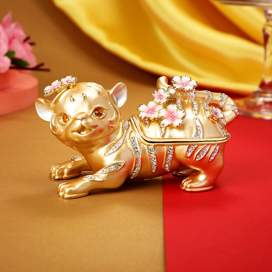 楽天市場】【正規品】 笑福小寅 干支 縁起物 虎 ジュエリーボックス