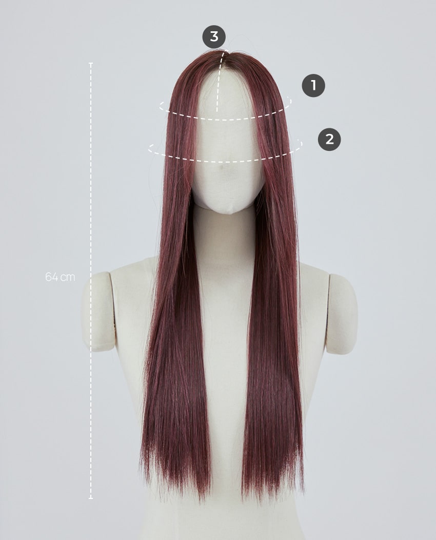 楽天市場】手植えフルウィッグ) ストレート25インチ スリックカット