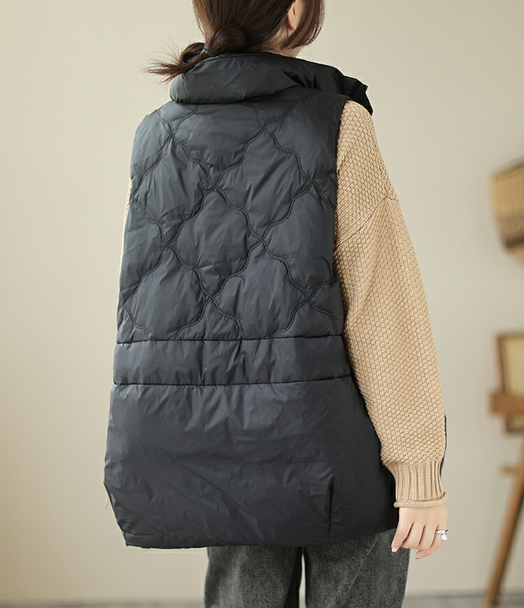 楽天市場】キルティング ベスト 中綿 秋冬 ダウンベスト レディース