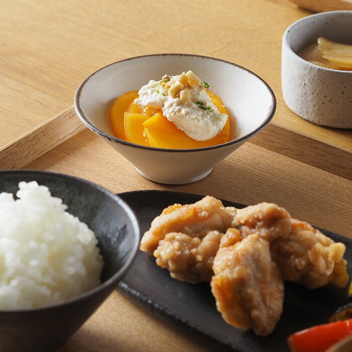 飯高幸作 小鉢 白フチ茶 / kousha ceramic works | 食器と料理道具の