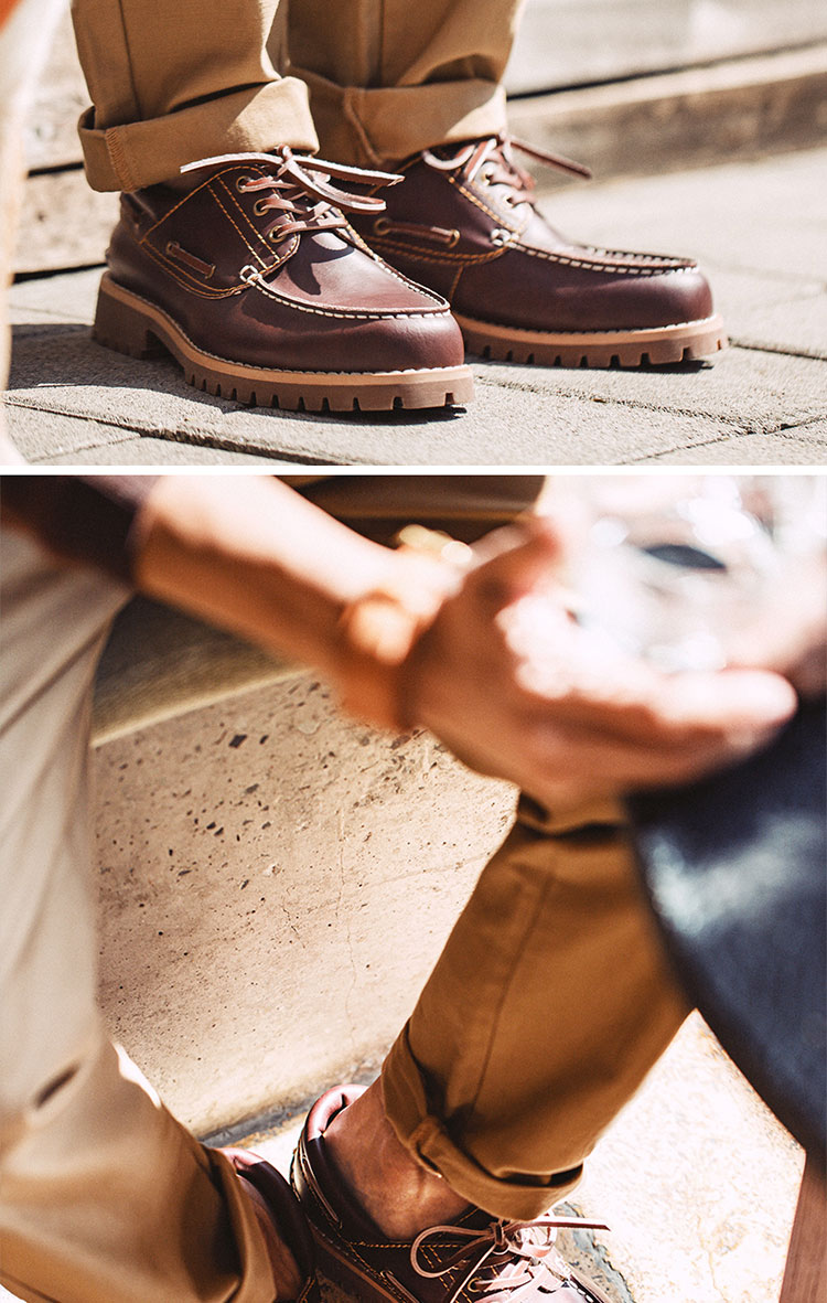 楽天市場】デッキシューズ メンズ 本革 3ホール カントリー クラシック