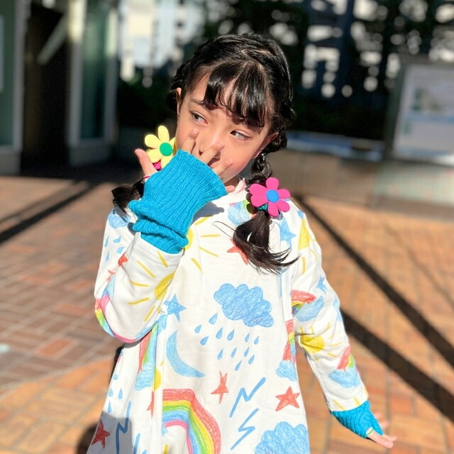 楽天市場】【アームウォーマー】 キッズ アームカバー リブニット