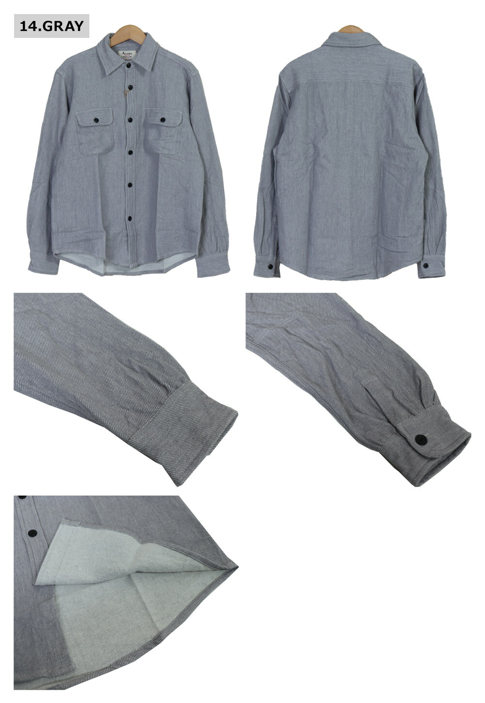 楽天市場】ALCARZA ネルシャツ アルカーザ メンズ ネルシャツ 無地