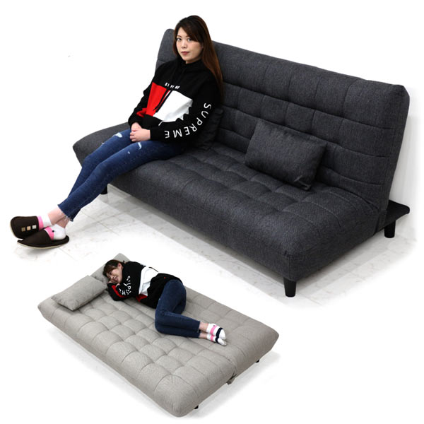 楽天市場】ソファーベッド 折りたたみ 3人掛け セミダブル コンパクト