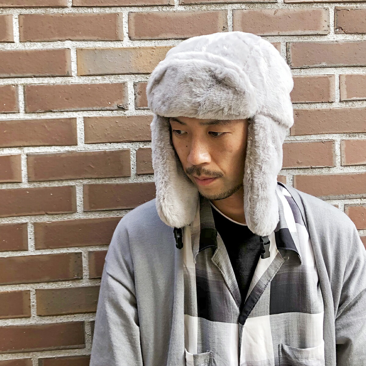 楽天市場】ベーシックエンチ Fake Fur Aviator Cap フェイクファー