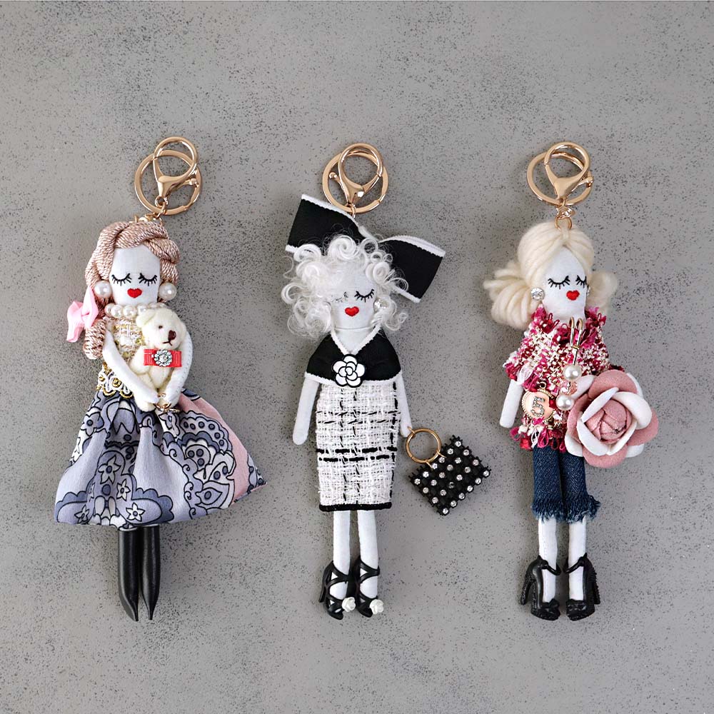 楽天市場】タイムセール ドールチャーム バッグチャーム キーホルダー