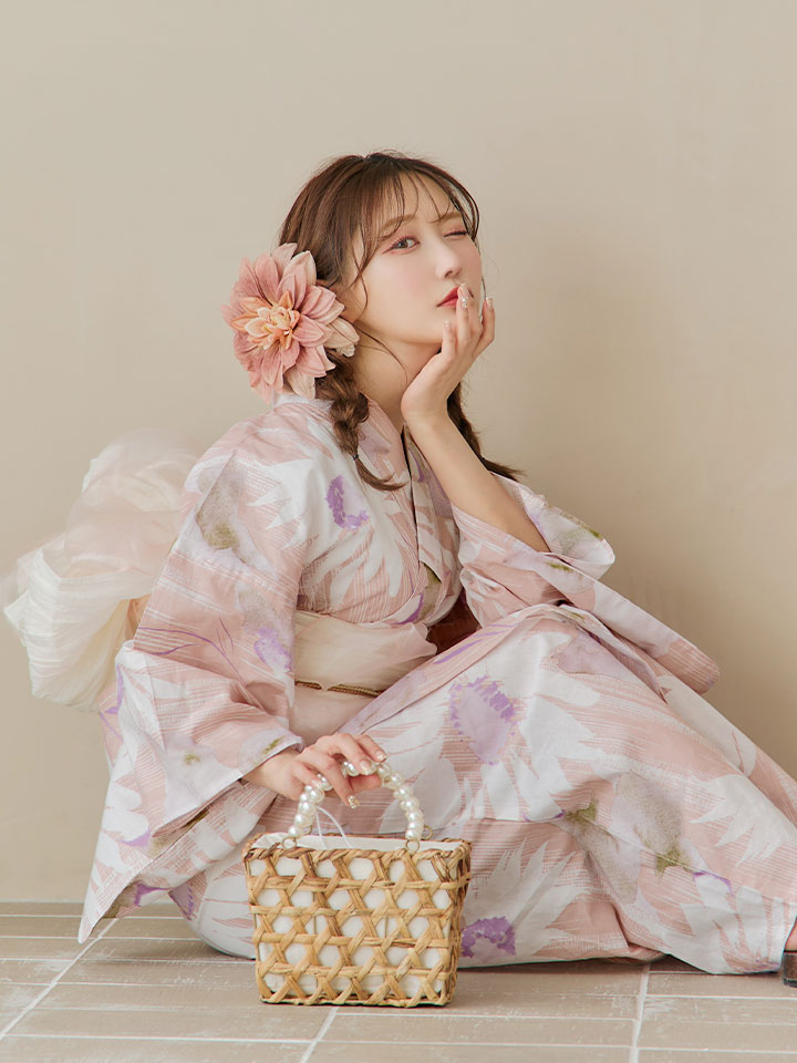 楽天市場】送料無料 【あす楽】【浴衣3点セット】大人レトロピンク浴衣