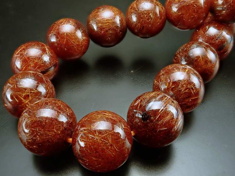 線香花火のように美しく広がる針 5A ブラウンオレンジ ルチル クォーツ