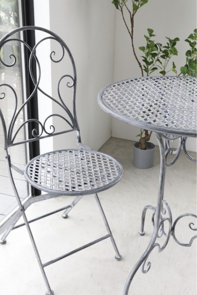 ガーデンチェア マリー グレー アイアンチェア アイアン チェア