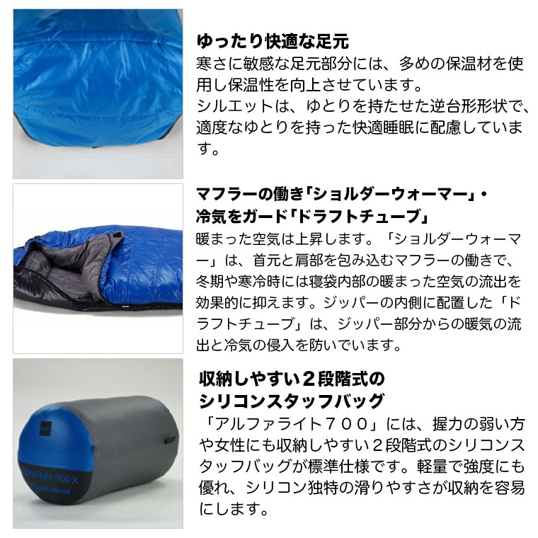 楽天市場】イスカ 寝袋 アルファライト 700X マミー型 化繊 マイクロ